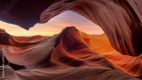 Antelope Canyon abstract background