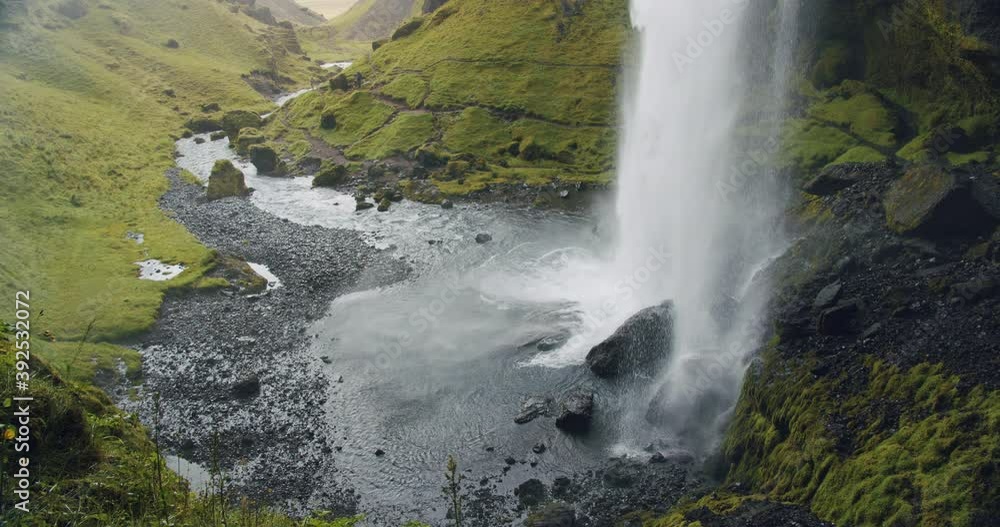 Beautiful Kvernufoss hidden waterfall in the southern region of Iceland. Beautiful Kvernufoss hidden waterfall in the southern region of Iceland.