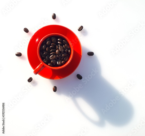 Clock Red Coffee Cup