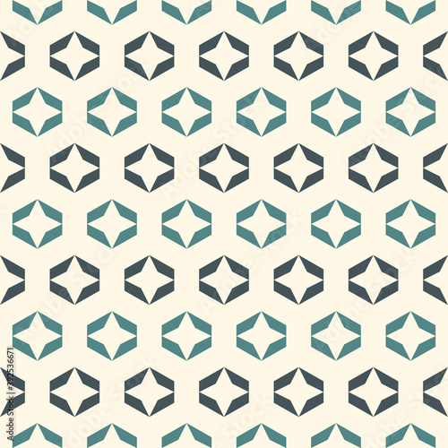 Geometric seamless pattern. Minimal print. Repeated stars motif ornament. Simple geo shapes background