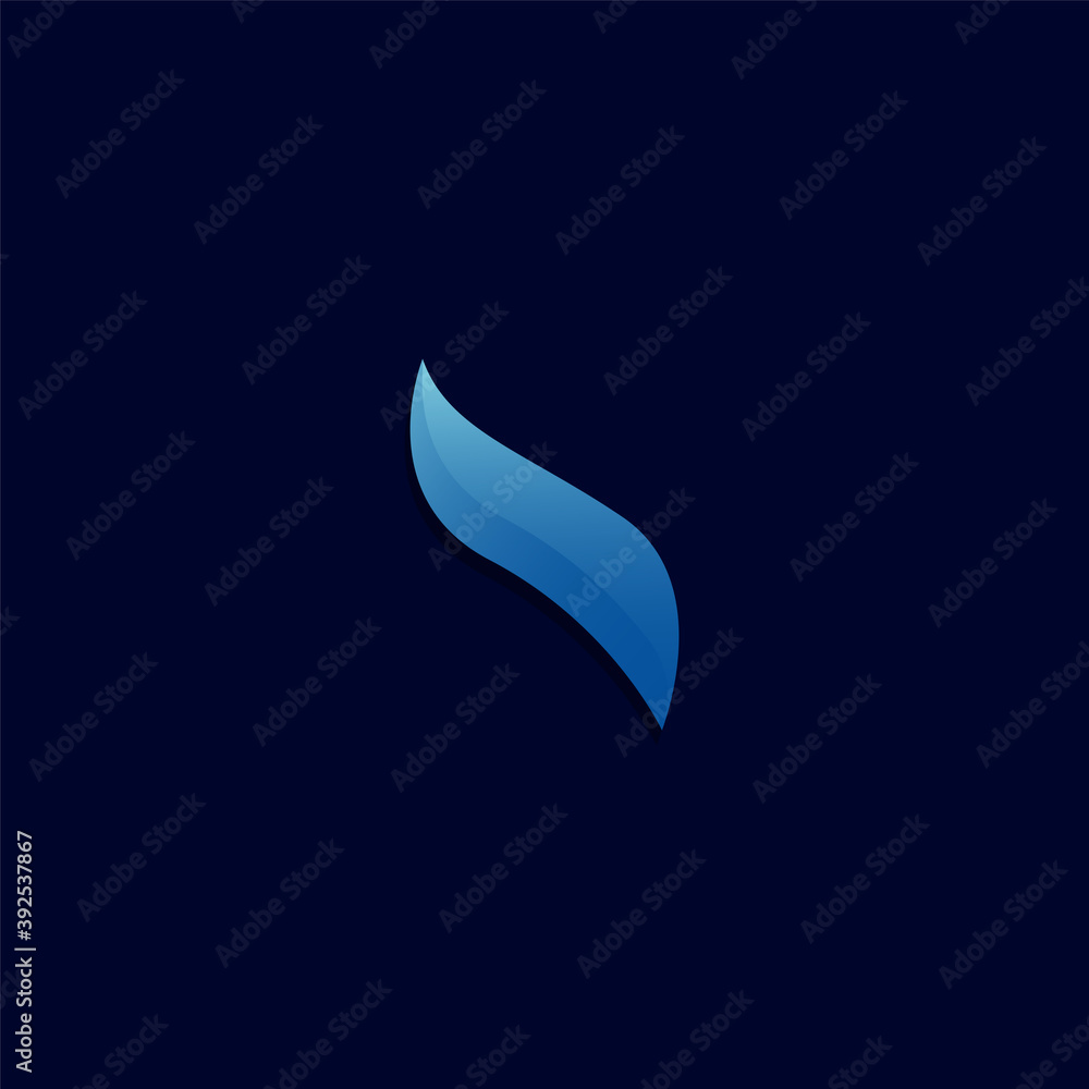 abstract gradient logo, blue leaf abstract logo abstract gradient logo, blue leaf abstract logo
