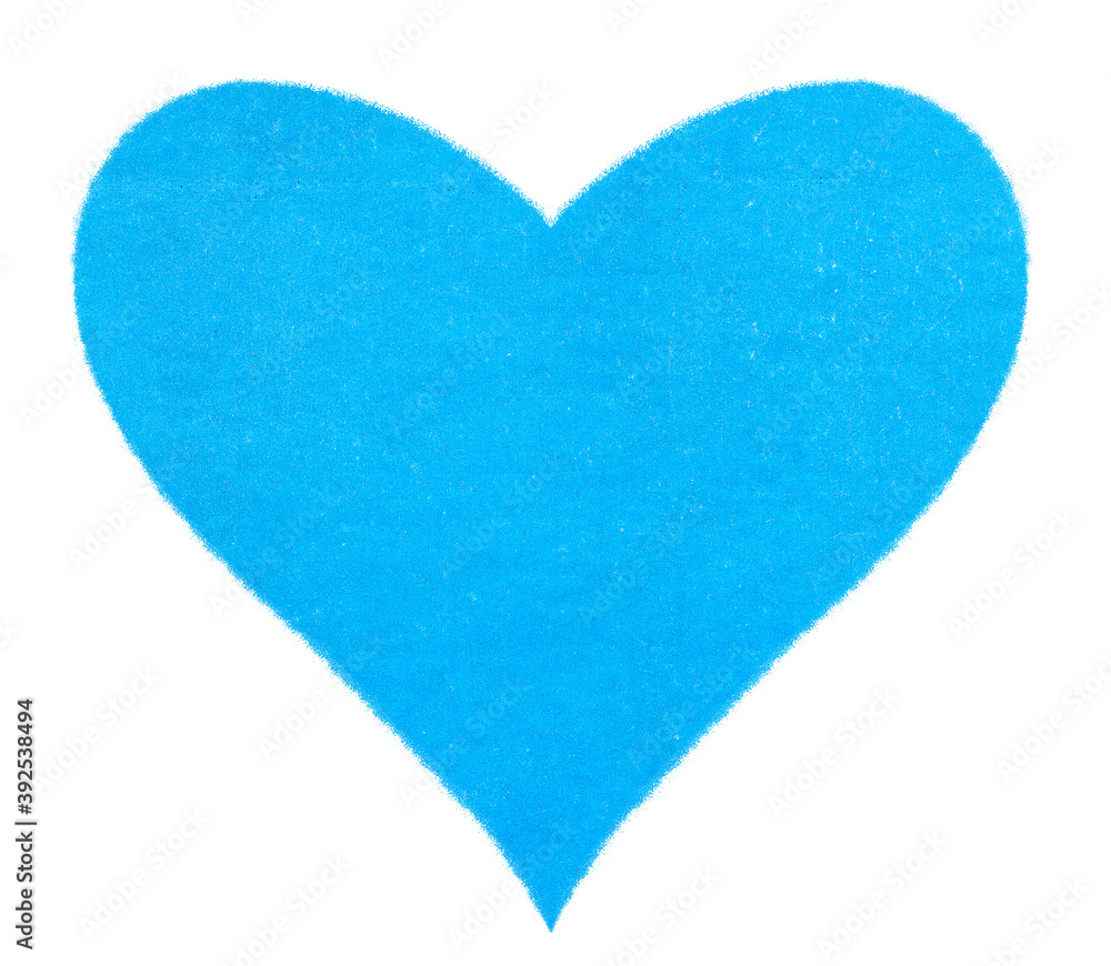 Heart with blue paper texture