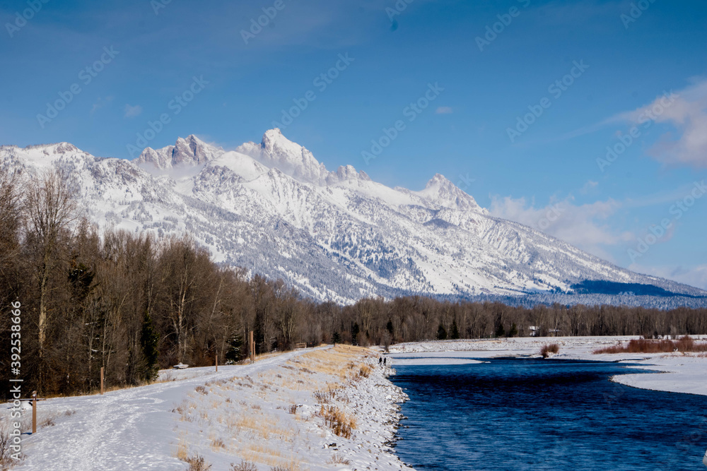 Teton Mountains over the Snake River Teton Mountains over the Snake River