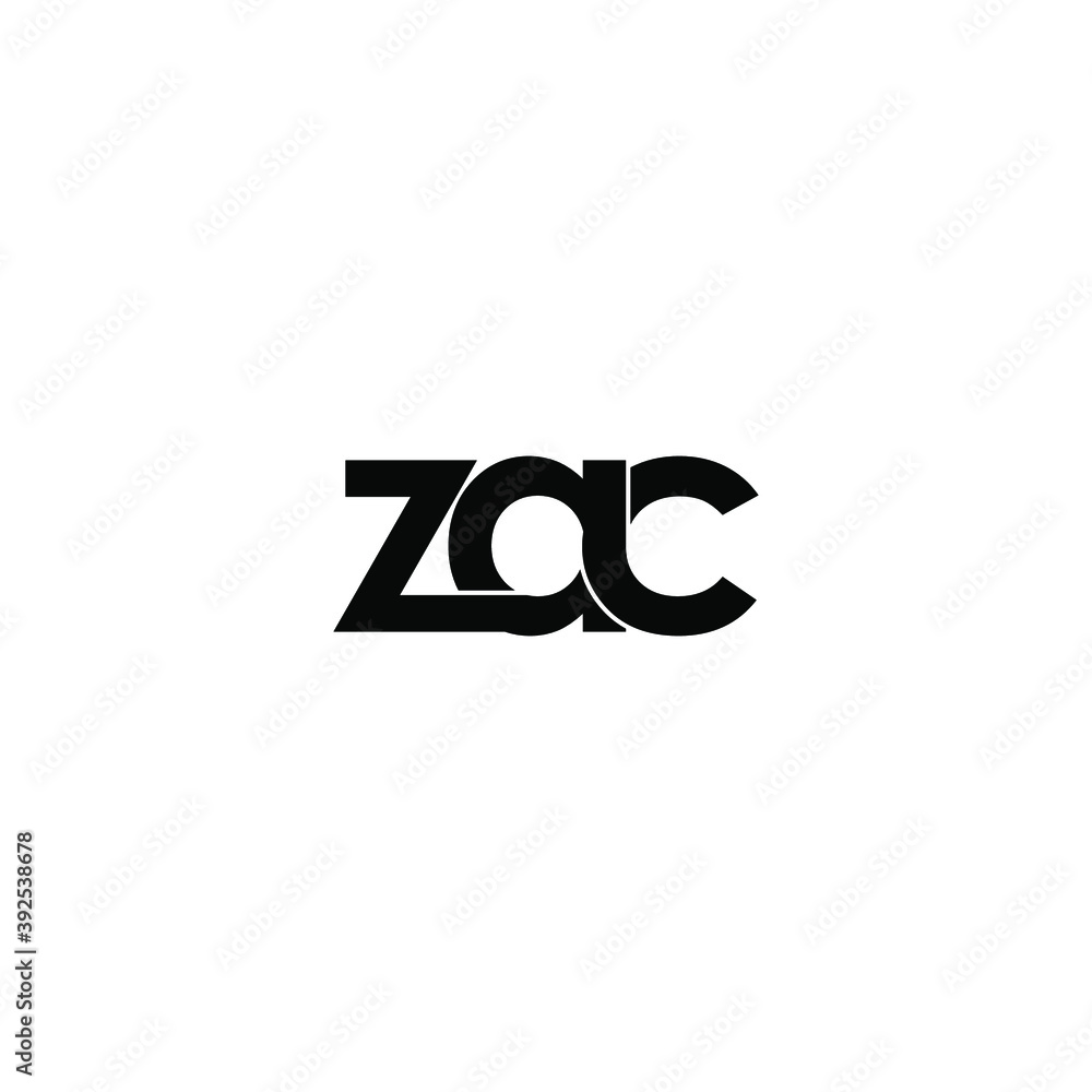 zac letter original monogram logo design zac letter original monogram logo design
