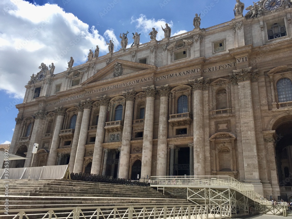 Front Entrance Facade of St Peter's Basilica Vatican