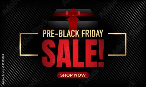 Pre-Black Friday Sale Banner. Vector Illustration.