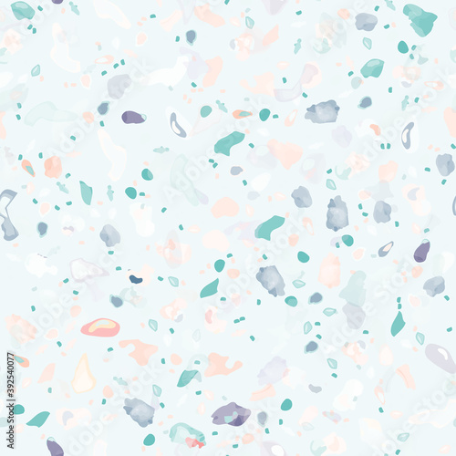 Terrazzo Texture Vector. Flooring Seamless Pattern
