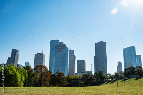 Houston Skyline and Eleanor Tinsley Park photo