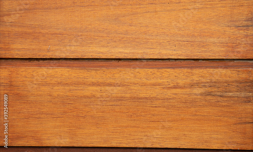 Front and close up shot of wooden panel for door and wall in horizontal pattern shows beautiful details and color of natural wood. It can be used as background and backdrop for vintage and nature