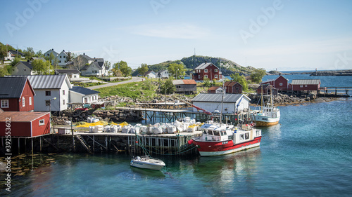 Reine, Norway - June 2016: The fishing village of Reine in the Lofoten Islands of Norway, Scandinavia