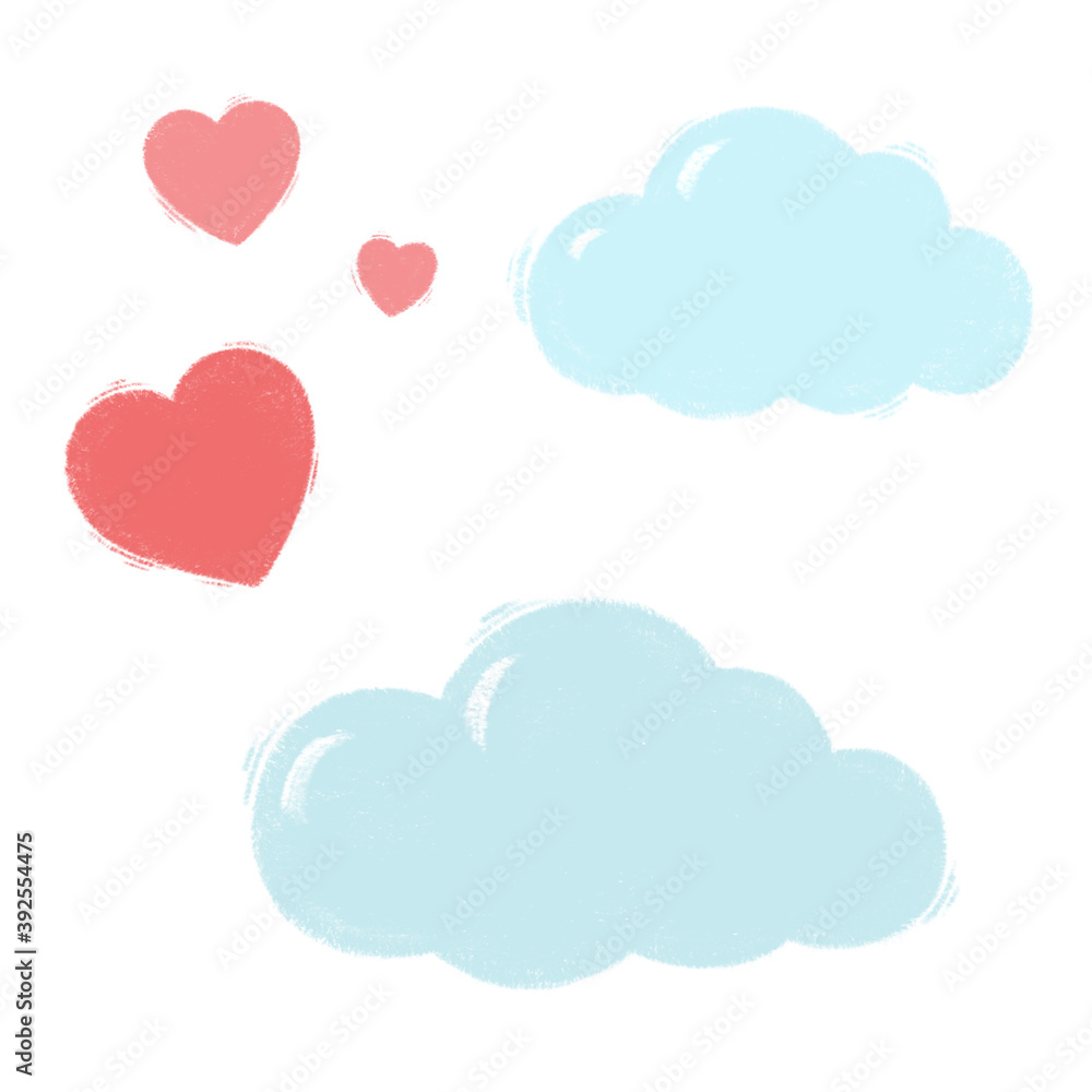 texture clouds and balloons for background design