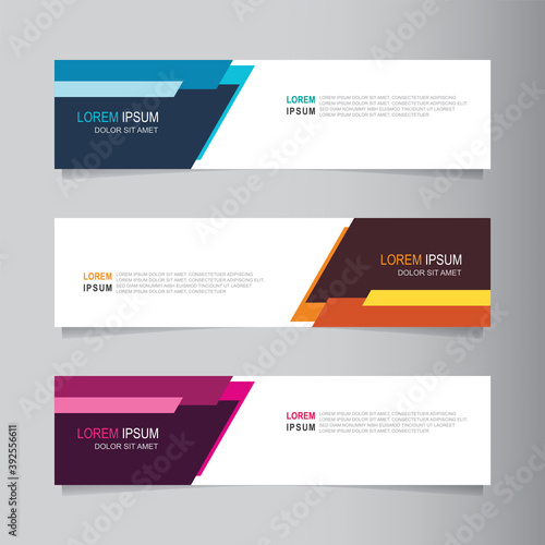 Modern banner template with abstract shape for your ads banner, header, footer, print and social media.