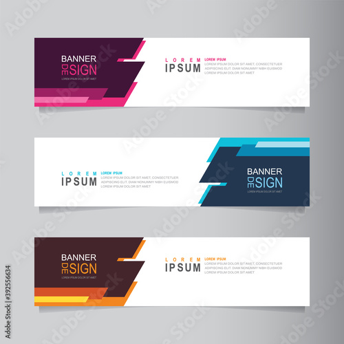 Modern banner template with abstract shape for your ads banner, header, footer, print and social media.