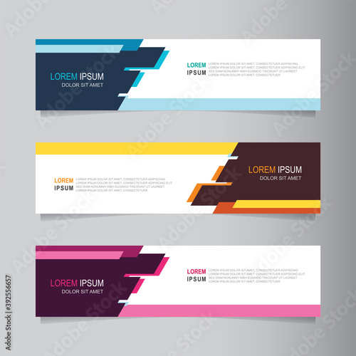 Modern banner template with abstract shape for your ads banner, header, footer, print and social media.