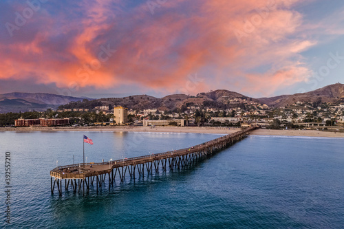 Aerial View of Ventura, California.  photo