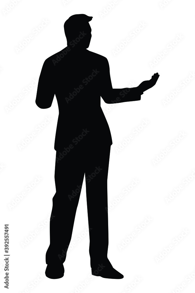 Businessman silhouette vector on white background Businessman silhouette vector on white background