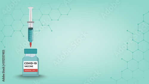 A medical syringe with needle and coronavirus vaccine Concept of vaccination
Illustration about the coronavirus vaccine