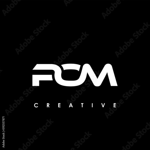 POM Letter Initial Logo Design Template Vector Illustration	
