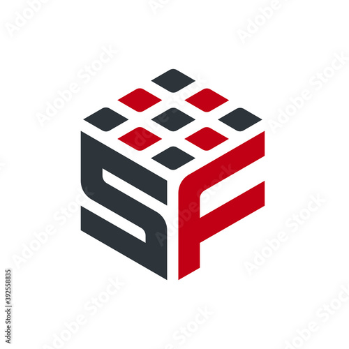 SF Letter Modern Company Logo and Icon Editable Vector Website Favicon for branding