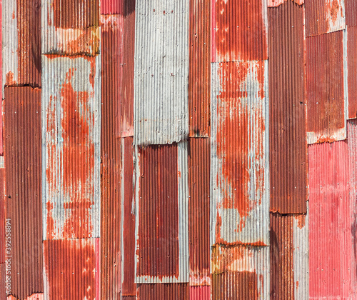 Old rusty zinc wall