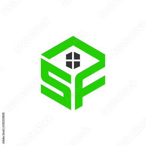 SF Letter Modern Real Estate Property Logo and Icon Design Editable Vector Website Favicon