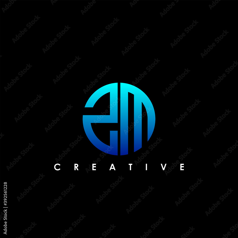 Fototapeta premium ZM Letter Initial Logo Design Template Vector Illustration 