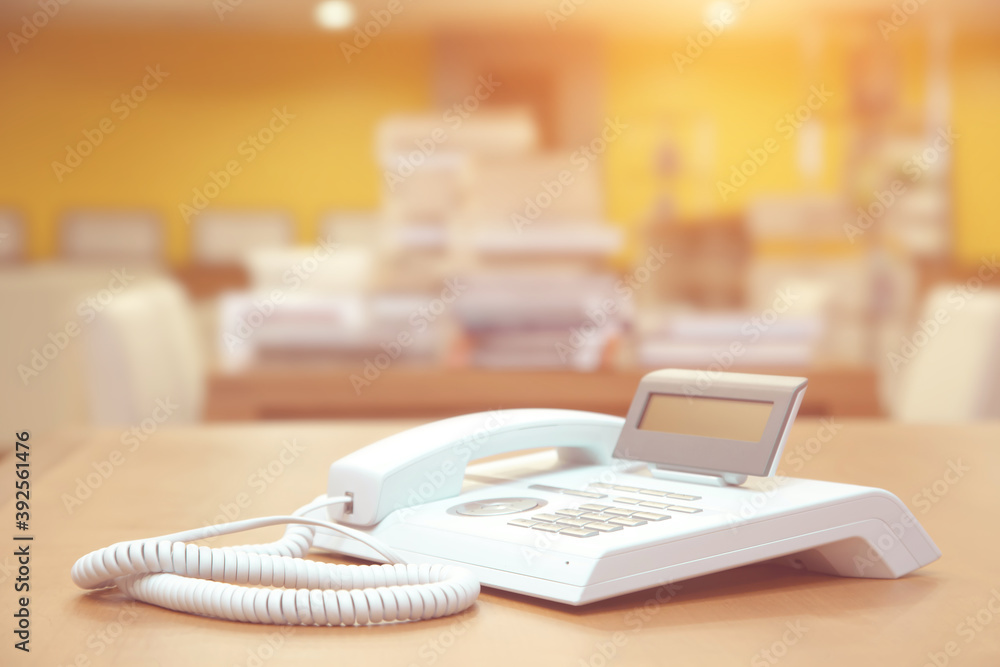 The telephone on desk office. The telephone on desk office.