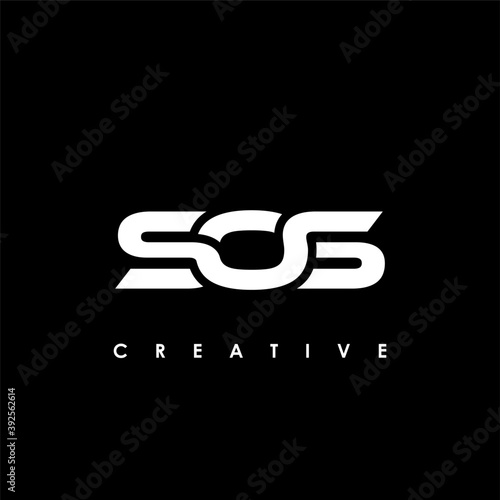 SOS Letter Initial Logo Design Template Vector Illustration 