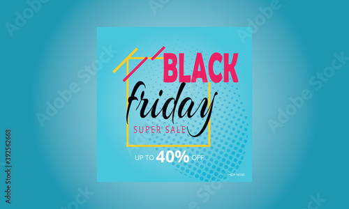 Social media poster design for Black Friday Shopping day.