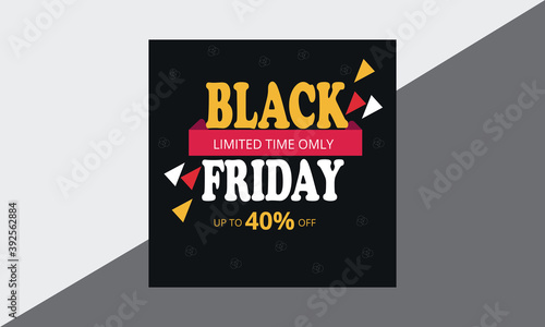 November Shopping Discount Offer for Black Friday. Poster and banner Design.