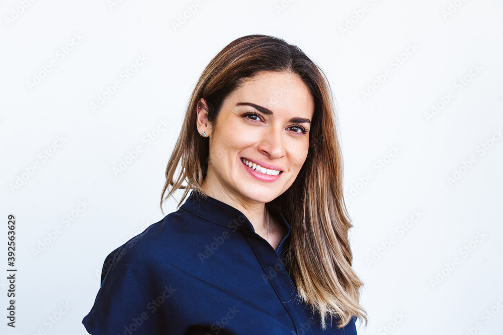 Portrait of latin professional woman smiling Portrait of latin professional woman smiling