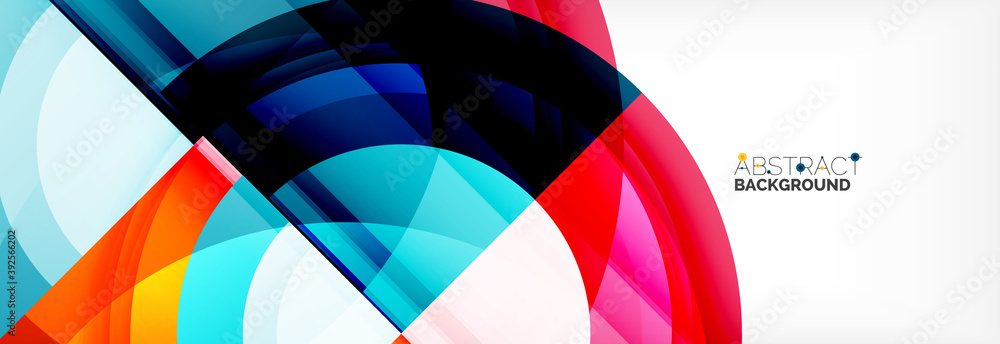 Round shapes, triangles and circles. Modern abstract background Round shapes, triangles and circles. Modern abstract background