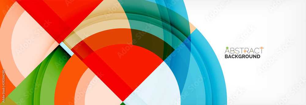 Round shapes, triangles and circles. Modern abstract background Round shapes, triangles and circles. Modern abstract background