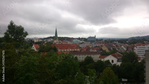 Germany city view with clouds
