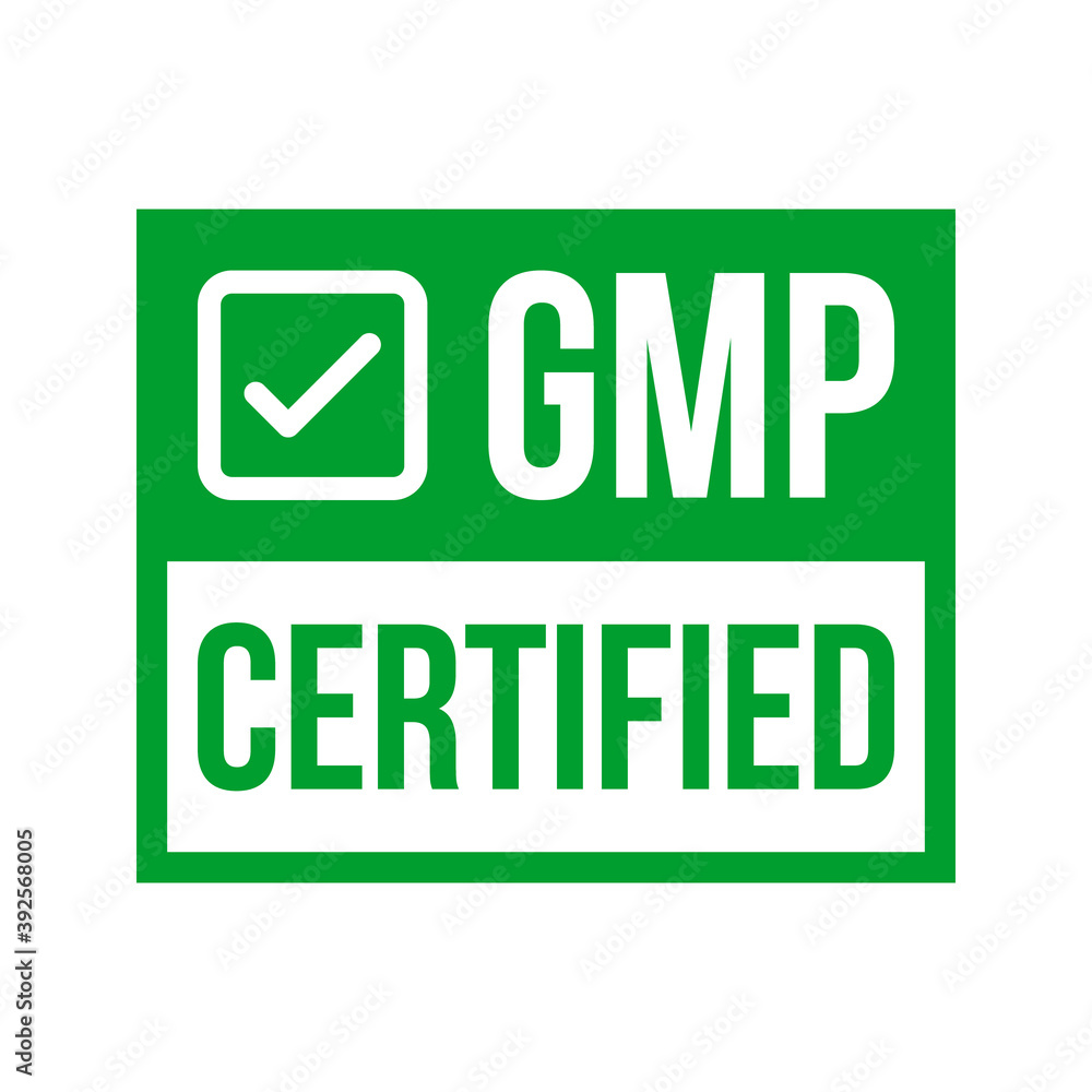 gmp certified ribber stamp, vector illustration isolated on white background gmp certified ribber stamp, vector illustration isolated on white background