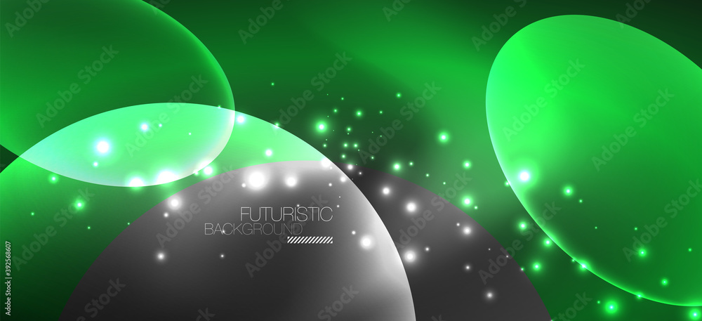 Neon ellipses abstract backgrounds. Shiny bright round shapes glowing in the dark. Vector futuristic illustrations for covers, banners, flyers and posters and other Neon ellipses abstract backgrounds. Shiny bright round shapes glowing in the dark. Vector futuristic illustrations for covers, banners, flyers and posters and other