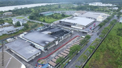 Kuching, Sarawak / Malaysia - November 14, 2020: The Samajaya Light Industrial Zone where all the major electronics, solar and semiconductor plants are located