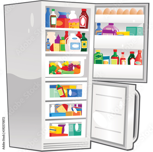 Fridge freezer open