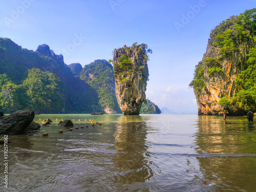 The James Bond Island  Koh Ping Khan   Phang Nga Bay  Thailand