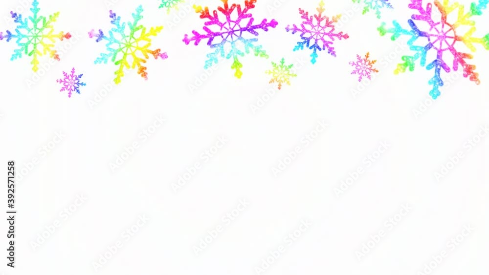 beautiful Christmas video with colorful snowflakes on a light background beautiful Christmas video with colorful snowflakes on a light background