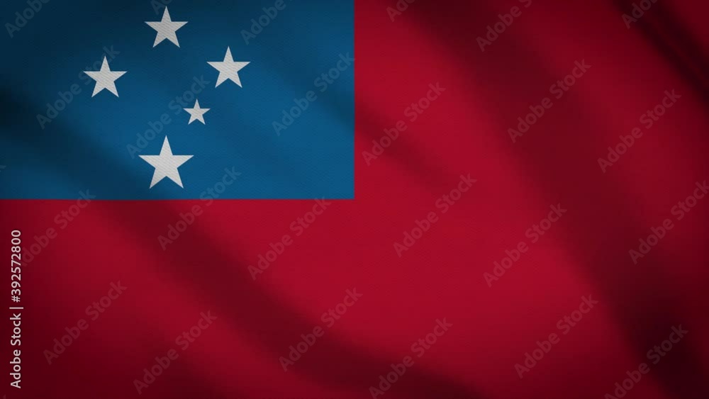 waving flag of Samoa waving flag of Samoa