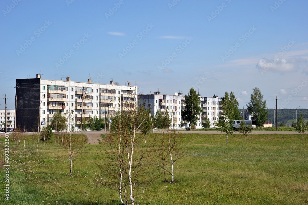 Fototapeta premium The city of Yurga in the Kemerovo region of Western Siberia