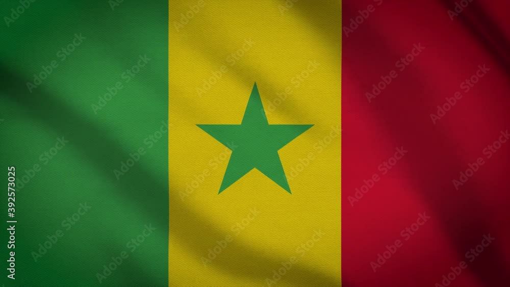 waving flag of Senegal waving flag of Senegal