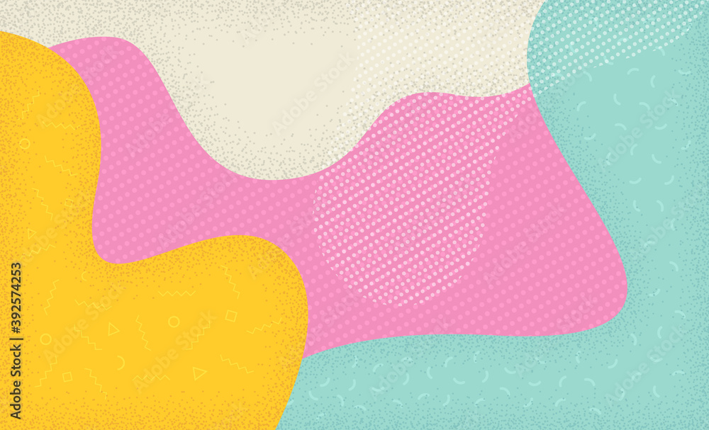 Pop art style textures. Retro comic design. Abstract pattern in memphis 80s-90s style. Vector illustration colorful spotty pattern. Pop art style textures. Retro comic design. Abstract pattern in memphis 80s-90s style. Vector illustration colorful spotty pattern.