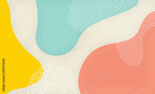 Colorful background in pop art style. Abstract colorful spotty pattern. Memphis texture style. Vector illustration.