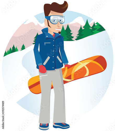 Snowboarder boy