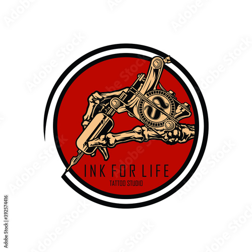 tattoo studio logo template