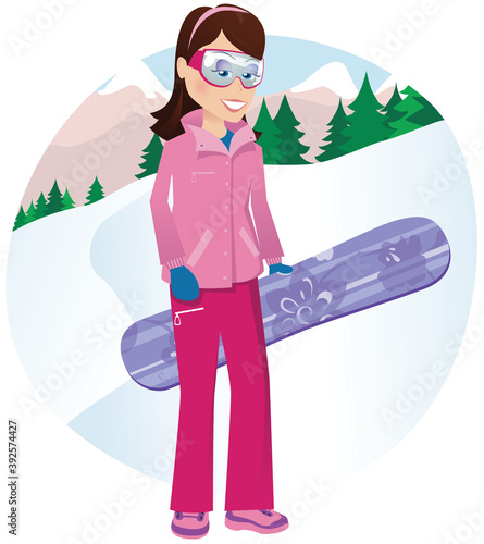 Snowboarder girl