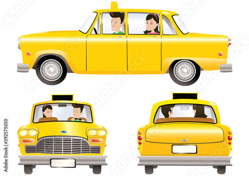 Yellow taxicab