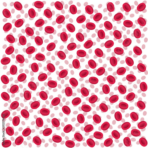 Erythrocytes. Red blood cells, vector illustration